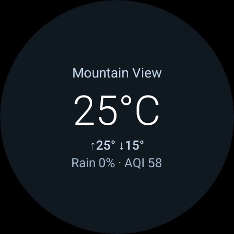 Wear OS screenshot (English UI)