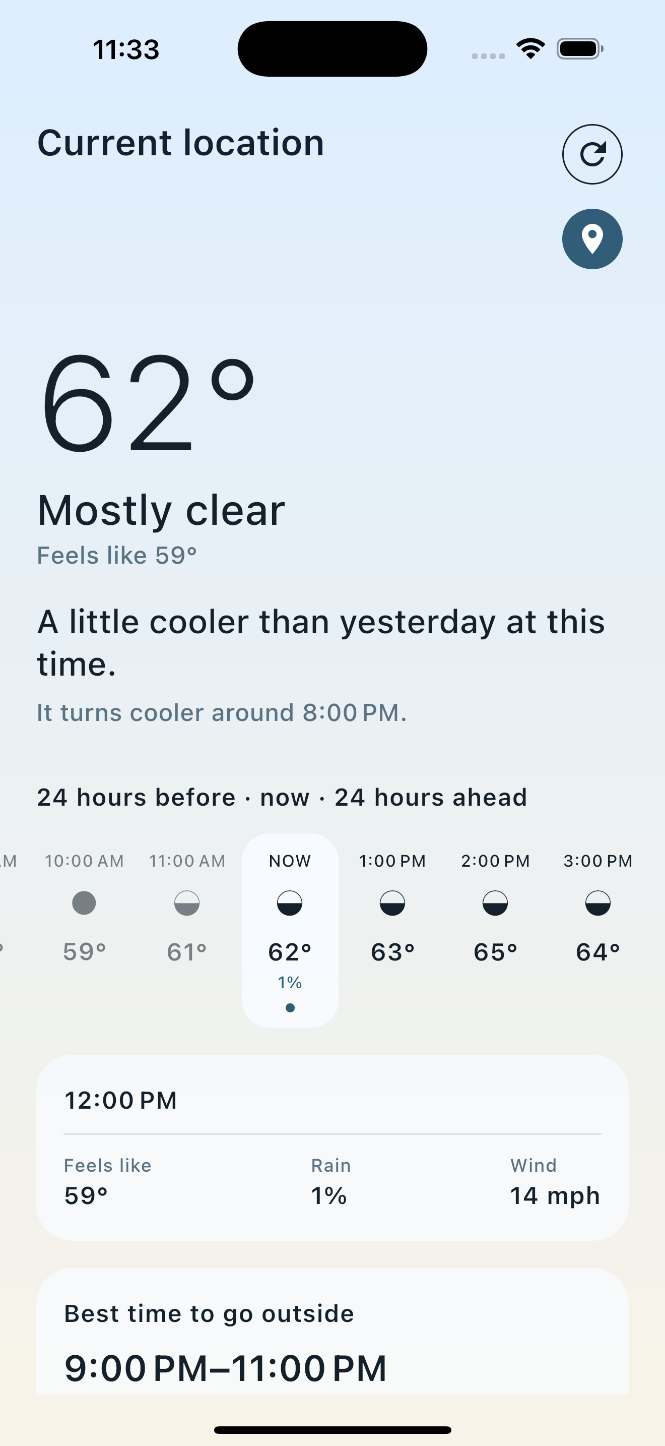 Nimbo Weather on iPhone